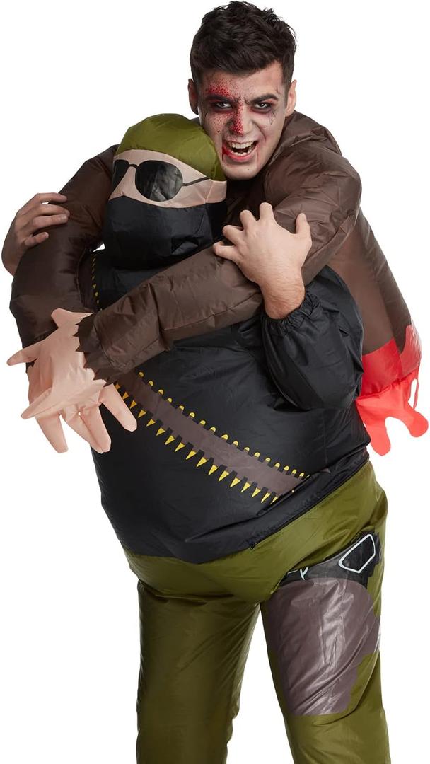Morph Costumes Adult Inflatable Zombie Costume Blow Up Zombie Hunter Scary Halloween Costumes
