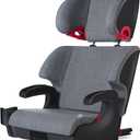 Clek Oobr High Back Booster Seat with Adjustable Headrest, Reclining Design, Latch System, and Retardant-Free Fabric (Mammoth Ziip)