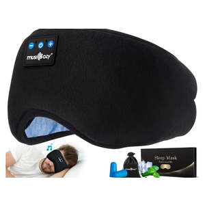 MUSICOZY Sleep Headphones Bluetooth 5.4 Headband Sleeping Eye Mask for Mom Women Men Wireless Music Earbuds Earphones for Side Sleepers Built-in HD Speakers Cool Gadgets Unique Gifts