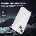 4 x iCatchy for iPhone 15 Plus Case 6.7-Inch, Shockproof Bumper Phone Cover, Anti-Yellowing Clear Back Compatible with iPhone 15 Plus (Clear)