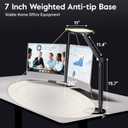 Premium LED Desk Lamp for Home Office Eye-Caring Double Side Light with Knob Remote, Stepless Dimming & Color, Memory, Metal Table Lamp for Zoom, Studying, Video Conference, Flicker-Free, Glare-Free