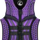 Poesidon Life Vest Life Jacket for Adult Legendary Geometric Print Ideal for Any Water Sports Unisex for Kayaking, Paddling, SUP, Fishing and More, Purple XL