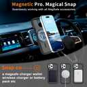 7 x Hualele Magnetic for iPhone 15 Pro Case, Compatible with MagSafe, Military Grade Dropproof Translucent Matte Back Cute Curly Wave Edge Slim Phone Case 15 Pro, Black