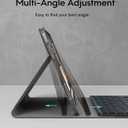 CHESONA Compatible for iPad Air 11 Inch (M4 2026/M3 2025/M2 2024)&Air 5th/4th Generation Case with Keyboard, Multi-Touch Trackpad, Detachable Keyboard with 7-Color backlighting, (Black)