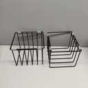 Cutting Board Organizer, [2-Pack] Kitchen Cabinet Organizer, Divided Rack with 5 Slots for Baking Trays, Cutting Boards - Cookie sheet Organizer Inside Cabinet, Baking Sheets Holder (Large)