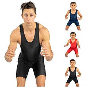 Solid Black wrestling singlet size XL