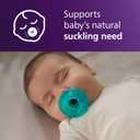 Philips Avent Soothie Baby Pacifiers - 100% Silicone Pacifiers for Babies 0-3 Months, One-Piece Design, BPA-Free, Extra Durable, Green, 4 Pack, Model SCF190/41