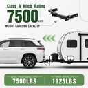 ALMULOO Trailer Tow Hitch 2 Inch Receiver Class 4 Compatible with 2022-2026 Jeep Grand Cherokee 2021-2026 Jeep Grand Cherokee L