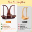 Wooden Yarn Holder for Crocheting and Knitting, Yarn Spinner with Double Magnetic Spindle and Phone Stand, Perfect for Crocheting and Knitting Lovers