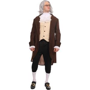 Maxim Party Supplies Adult Benjamin Franklin Deluxe Colonial Costume For Men 5 Piece Outfit (Medium)