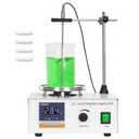85-2 Digital Display Magnetic Stirrer with 4 Magnetic Stir Bars  Magnetic Stirrer Hot Plate, 0-2000 RPM Lab Stirring System with Temperature Probe, Stainless Steel Plate & Stand Support
