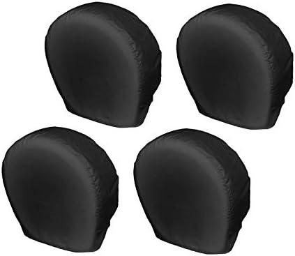 Explore Land Tire Covers 4 Pack - Tough Wheel Protector for Truck, SUV, Trailer, Camper, RV Universal Fits Tire Diameters 26-28.75 inches, Black