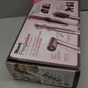 Shark FlexFusion Hair Straightener & Powerful Hair Dryer with Fusion Hair Brush, Ceramic Air Styler with Auto-Wrap Curlers & Concentrator, Ceramic Plates, Cosmic Blush HD641S