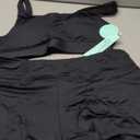 Beautikini Period Swimwear Sporty Bikini Sets Two Piece Menstrual Swimsuits Leakproof Bathing Suit for Teen Girls (Small, Black)