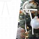 SIMISI RIBBON 24Pcs White Christmas Velvet Ribbon Bows Decorations Xmas Ornaments Vintage Decor for Tree, Wreath, Garland (3/8'' Width, 5 * 7 Inch)