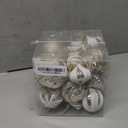 Christmas Ball Ornaments Set Shatterproof Christmas Tree Ornaments 24 PCS Painted Shaped Styles Xmas Tree for Holiday Decor,Champagne