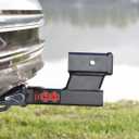 TOPTOW Trailer Receiver Hitch Extender Adapter 4" Drop/Riser, 8" and 10" Extension Length, 2" Shank, 7500lbs Towing Capacity, Matte Black