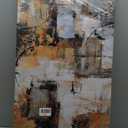 Pogusmavi Abstract Canvas Wall Art, Modern Minimalist Painting, Brown Room Decor, Framed Wall Art for Living Room, Bedroom, Office, 20x40IN
