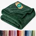 Ultra Soft Fleece Blanket Throw Size - Flannel Fleece Luxury Throw Blanket - Lightweight for Couch Bed Chair - Thick, Warm & Breathable - All Season Cozy Anti-Static Microplush Bedding, Forest Green