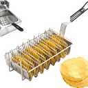 Commercial Taco Fryer Basket, Deep Fryer Taco Holder Basket V-Shaped Taco Shell Mold Taco Shell Fryer for Burritos and Tortillas (8 Shells)
