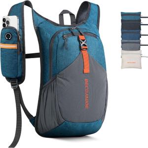 15L Small Hiking Backpack for Men Women Foldable Packable Back Pack Ultralight Hiking Daypack for Travel Camping Outdoor, Turquoise