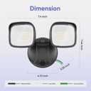 35W Outdoor Flood Lights, 3500LM LED Security Light Switch Controlled, IP65 Waterproof Exterior Flood Light with 2 Adjustable Heads, 6500K Wall Mount Outside Floodlight for Yard, Patio, Porch