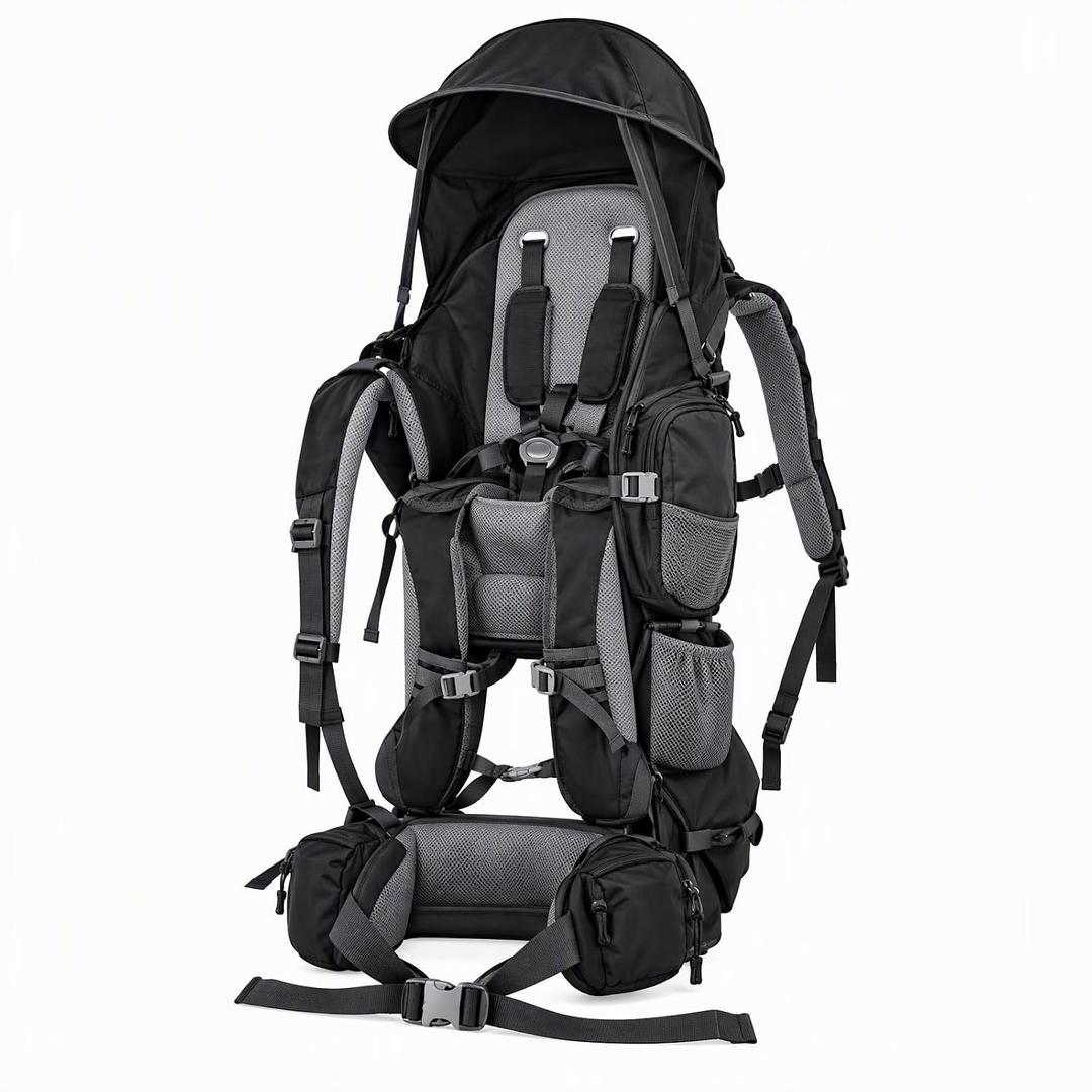 Baby Shoulder Carrier Baby Hiking Backpack Carrier with Rain Cover Sun Shade for Child Safe Backrest and Toddler Ergonomic Seat Holds 40 Pound for Children Between 6 Months-3 Years Old Babies