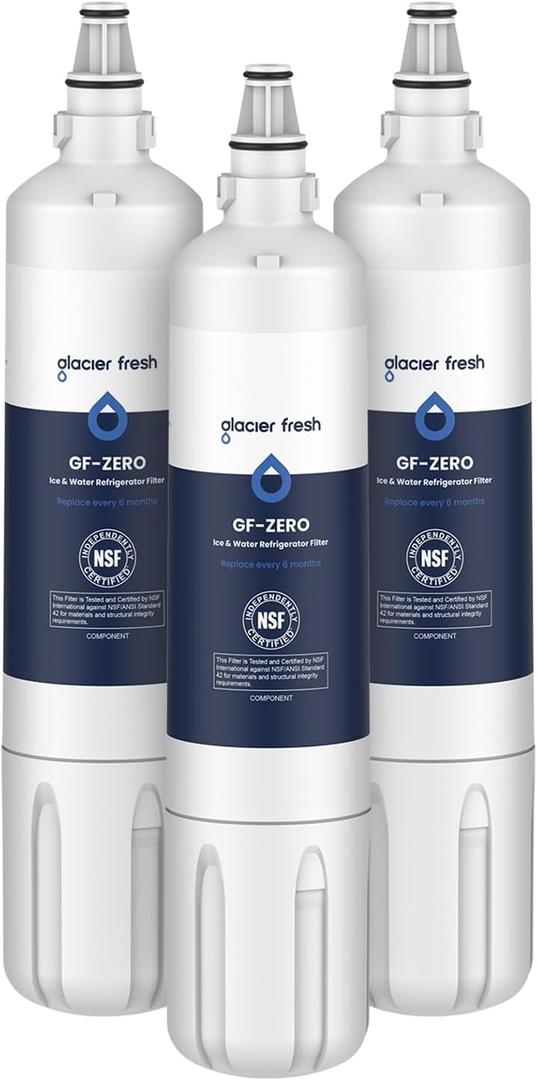GLACIER FRESH Water Filter Replacement for Sub-Zero 4204490, 4290510, 9030868 Refrigerator Water Filter, 3 Pack (Black)