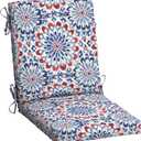 Arden Outdoor Patio Dining Chair Cushion, 20x44, Rain-Proof Seat Pad, Fade-Resistant Outdoor Cushion Clark Blue