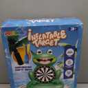 MOONTOY Pool Toys for Kids, Inflatable Frog Dart Board Game, Pool Games for Beach & Backyard, Summer Water Toys for Boys Girls Ages 6-12, Teens & Adults (Pump Included) (Green)