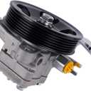Power Steering Pump with Pulley Replacement for Kia Sedona 2006-2010 Hyundai Entourage 2007-2009 V6 3.8L Mini Passenger Van 571104D200