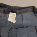 WDIRARA Women's Plus Size Pleated Mini Denim Skirt Y2k Frayed Hem A Line Skirt Dark Wash, XX-Large Plus