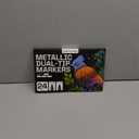 ARTISTRO 24 Metallic Dual-Tip Acrylic Paint Markers for Rock, Canvas, Glass, Wood, & More Fine + Dot Tips