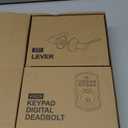 Veise Fingerprint Door Lock with 2 Lever Handles - Keyless Entry Door Lock, Electronic Keypad Deadbolt, Digital Smart Code & Front Handle Sets, Auto-Locking, Easy Installation, Matte Black