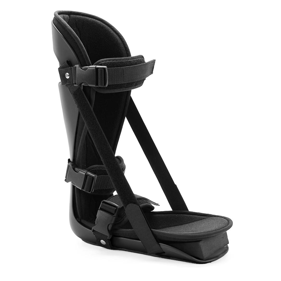 Plantar Fasciitis Night Splint, Adjustable Foot Brace for Pain Relief, Achilles Tendonitis Night Splint (Black Shell and Black lining M)