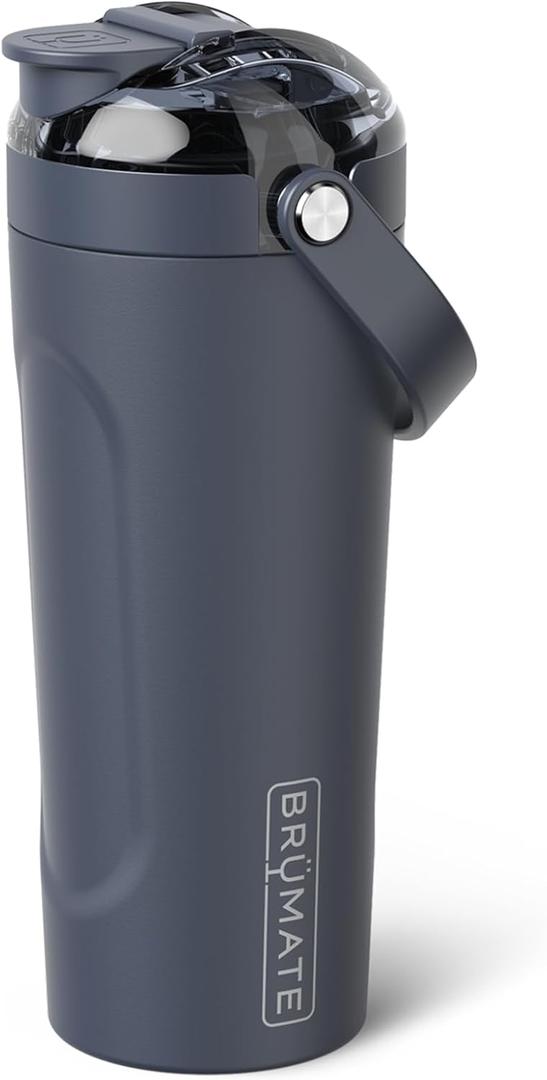 BrMate MultiShaker Blender Shaker Bottle | 100% Leakproof Insulated Stainless Steel | Pre Workout and Protein Shaker Bottle for the Gym | 25oz (Nightfall Blue)