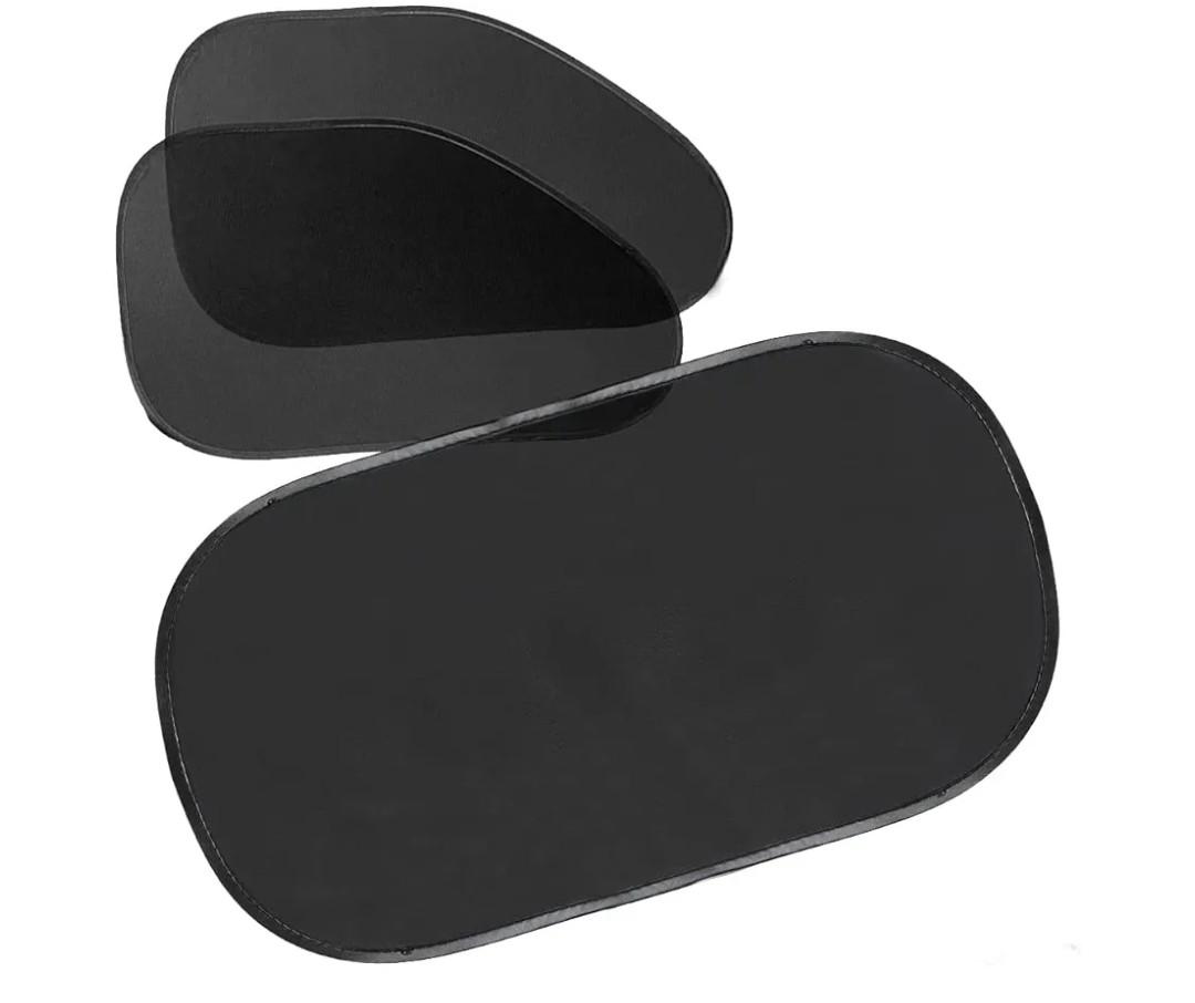 ZONETECH Car Side and Rear Window Cling On Sun Shades – 3 Pack Premium Quality Mesh Pop-Up No Suction Cups Needed Sun-Shield- Protects Kids, Baby and Pets from Glare and UV Rays-Fits Most Vehicles