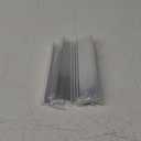 2" x 8" Aluminum Desk Name Plate Holder, Office Business Desk Sign Holder Desktop-5 Pack (Silver)