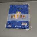 BTFBM Womens Short Sleeve Tops 2025 Summer Casual Crew Neck Oversized Sweater Solid Color Ribbed Knit T Shirts (Blue, L)