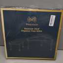 Weenson Bathroom Counter Organizer Over Sink for Toiletries Makeup, Kitchen Countertop Organizer Spice Rack for Salt, 2-Tier Corner Counter Shelf for Coffee Area Storage Dresser Table Bamboo (White)