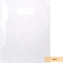 ClearBags 100 Clear Handle Bags 9x12, Extra Thick 2.25 Mil Retail Plastic Shopping Merchandise Gift Bags Tear Resistant Strong Durable Anti Stretch For Small Business LDPE Die Cut, 100% Recyclable