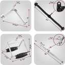 Yes4All Cable Machine Attachment, Row Handles, Tricep Rope, Straight Bar, V Bar, LAT Pulldown Accessories Load 880 LB for Home Gym