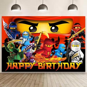 R-Z Happy Birthday Backdrop Cartoon Birthday Party Supplies Kawaii Background for Boys Girls, Happy Birthday Banner Backdrop for Kids Party Decorations (5x3ft), 60 inches by 40 inches