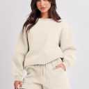 ANRABESS Women 2 Piece Outfits Sweat Shorts Sets 2026 Oversized Casual Lounge Matching Set Sweatsuit Tracksuit Fall Clothes (S)