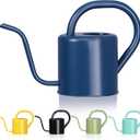 Watering Can, Stainless Steel Watering Can for Indoor & Outdoor Plants, 1L/35oz Long Spout Water Can with Handle, Rust-Proof Plant Watering Pot for House Plants, Garden Flowers (Blue)