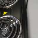 OVENTE Electric Countertop Double Burner, 1700W Cooktop with 6" and 5.75" Stainless Steel Coil Hot Plates, 5 Level Temperature Control, Indicator Lights and Easy to Clean Cooking Stove, Black BGC102B