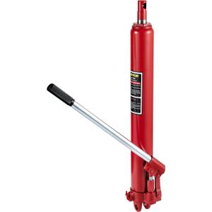 VEVOR Hydraulic Long Ram Jack, 8 Tons/17363 lbs Capacity, with Single Piston Pump and Clevis Base, Manual Cherry Picker w/Handle, for Garage/Shop Cranes, Engine Lift Hoist, Red