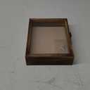 GraduatePro Shadow Box Frame 8x10 Display Case with Linen Back, Real Glass Window Door with Hinge, Picture Frame Wedding Bouquet Memorabilia Medals Photos Memory Box for Keepsakes, Carbonized Black