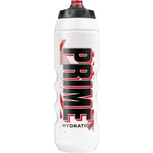 PRIME 32 oz Red & Black Graphic Squeeze Sports Water Bottle, BPA Free, Dishwasher Safe, Easy-Grip Ergonomic Leakproof Design, Fast Hydration for Gym, Cycling, Running