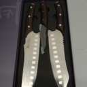 SYOKAMI Kitchen Knife Set, 3-Piece Japanese Style Chef Knives Set (8.2" Kiritsuke, 7.2" Nakiri, 4" Paring) for Precision Cutting, Damascus Pattern, Ergonomic Full Tang Wooden Handle, Cooking Gifts